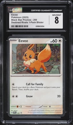 2025 Pokemon Scarlet & Violet Promo Destined Rivals Eevee #200 CGC 8 NM-MT