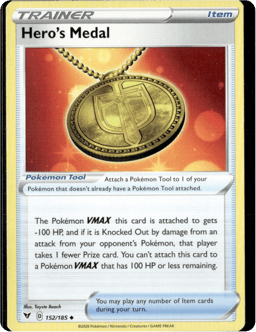 2020 Hero's Medal #152 Vivid Voltage