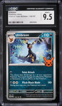 2024 Pokemon Scarlet & Violet Trick Or Trade BOOster Umbreon #130 CGC 9.5 MINT+