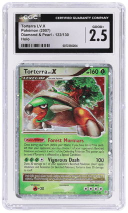 2007 Pokemon Diamond and Pearl Holo Torterra Lv X #122 CGC 2.5