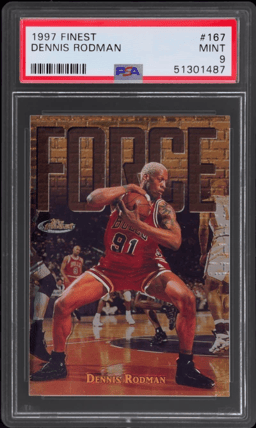 1997 Finest Dennis Rodman #167 PSA 9