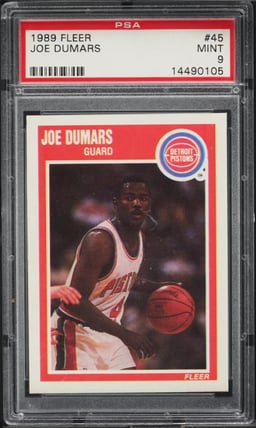 1989 Fleer Basketball Joe Dumars #45 PSA 9 MINT