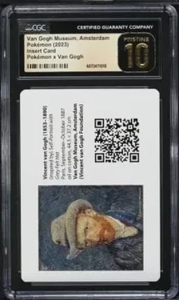 2023 Pokemon X Van Gogh Museum Amsterdam Insert Card CGC 10 PRISTINE