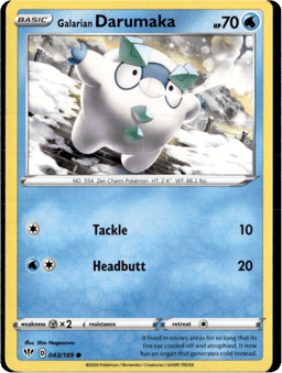 2020 Galarian Darumaka #43 Darkness Ablaze
