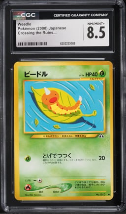 2000 Pokemon Japanese Crossing The Ruins Weedle #13 CGC 8.5 NM-MT+