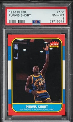 1986 Fleer Basketball Purvis Short #100 PSA 8 NM-MT