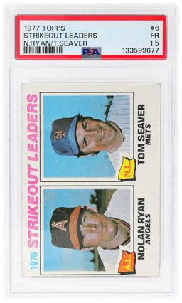 1977 Topps Strikeout Leaders Nolan Ryan/Tom Seaver #6 PSA 1.5