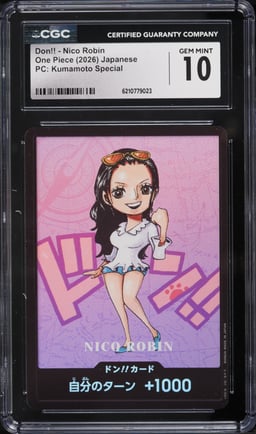 2026 One Piece Japanese Premium Collection Kumamoto Special Don!! Nico Robin CGC 10 GEM MINT