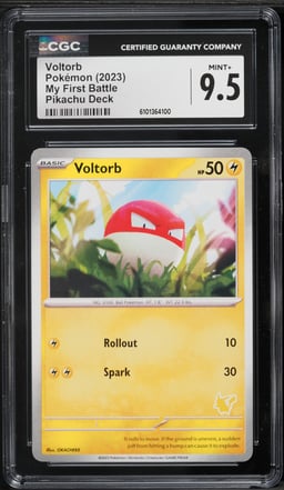 2023 Pokemon My First Battle Pikachu Deck Voltorb CGC 9.5 MINT+