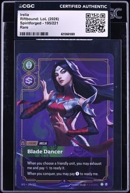 2026 Riftbound League Of Legends LoL Spiritforged Irelia #195 CGC AUTH