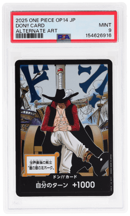 2025 One Piece the Azure Sea's Seven Japanese Alternate Art Don Card PSA 9