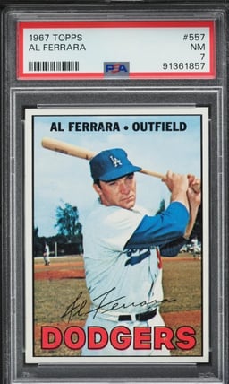 1967 Topps Al Ferrara #557 PSA 7 NRMT
