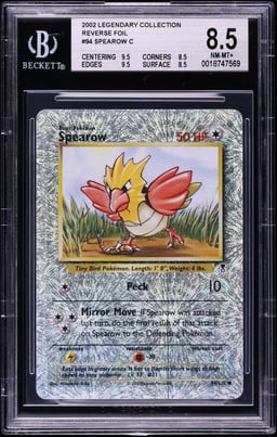 2002 Pokemon Legendary Collection Reverse Holo Spearow #94 BGS 8.5 NM-MT+