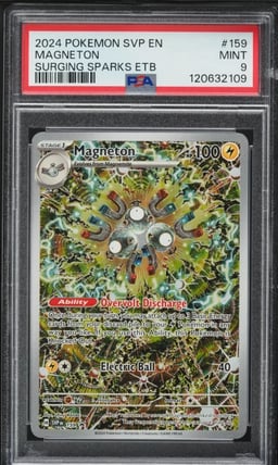 2024 Pokemon SV Black Star Promo Surging Sparks Alt Art Magneton #159 PSA 9 MINT