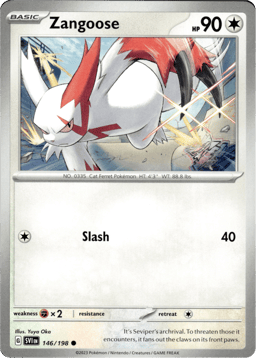 2023 Zangoose #146 Scarlet & Violet