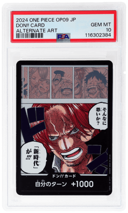 2024 One Piece Emperors In the New World Japanese Shanks Alternate Art Don Card #NNO PSA 10