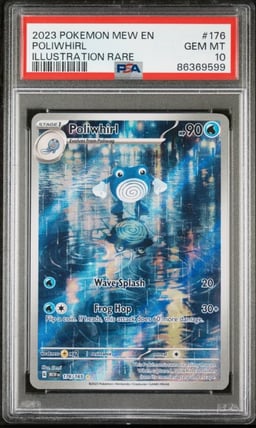2023 POKEMON MEW EN-151 ILLUSTRATION RARE #176 POLIWHIRL PSA 10