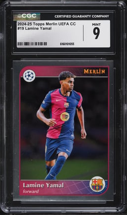 2024 Topps Merlin UEFA Club Competitions Lamine Yamal #19 CGC 9 MINT