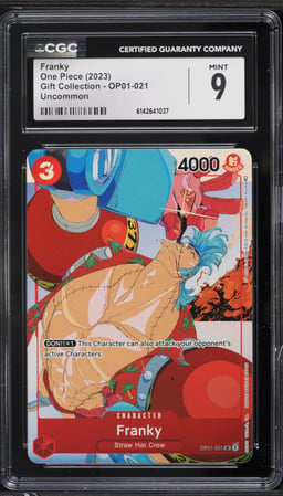 2023 One Piece Gift Collection Alt Art Franky #OP01-021 CGC 9 MINT