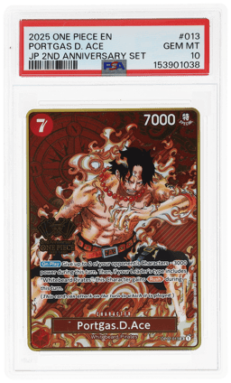 2025 Japanese 2nd Anniversary Set - English Portgas D. Ace #OP02-013 PSA 10