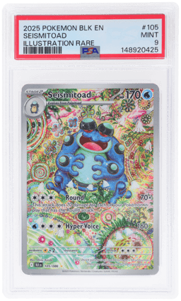 2025 Pokemon Black Bolt Illustration Rare Seismitoad #105 PSA 9