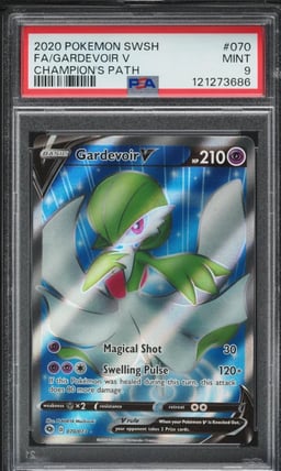 2020 Pokemon Sword & Shield Champion's Path Full Art Gardevoir V #70 PSA 9 MINT