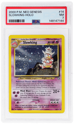 2000 Pokemon Neo Genesis Holo Slowking #14 PSA 7