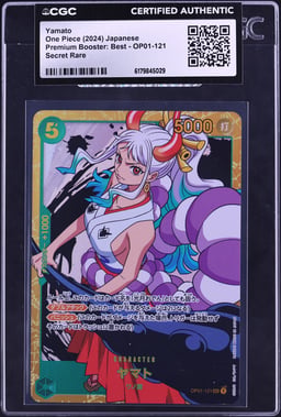 2024 One Piece Japanese Premium Booster Best SEC Yamato #OP01-121 CGC AUTH