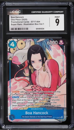 2025 One Piece Promo Illustration Box Volume 1 SR Boa Hancock #ST17-004 CGC 9 MINT