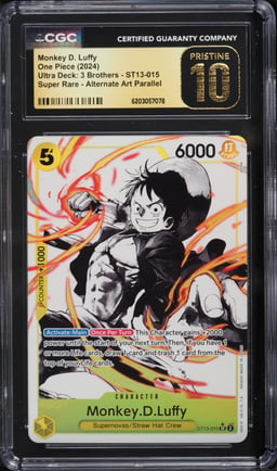2024 One Piece Ultra Deck: 3 Brothers SR Monkey D. Luffy #ST13-015 CGC 10 PRISTINE