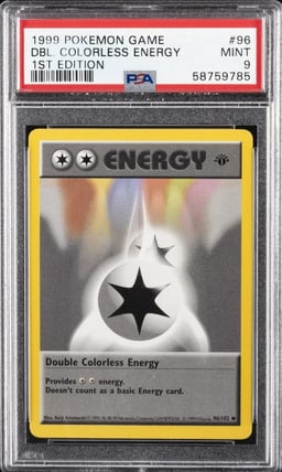 1999 POKEMON BASE SET 1ST EDITION #96 DOUBLE COLORLESS ENERGY PSA 9