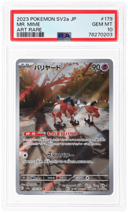 2023 Pokemon Scarlet and Violet Strength Expansion Pack 151 Japanese Art Rare Mr. Mime #179 PSA 10