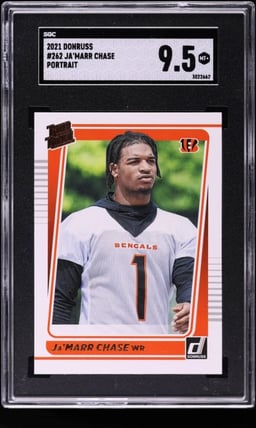 2021 Donruss Portrait Ja'Marr Chase ROOKIE #262 SGC 9.5 MINT+