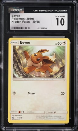 2019 Pokemon Sun & Moon Hidden Fates Eevee #49 CGC 10 GEM MINT