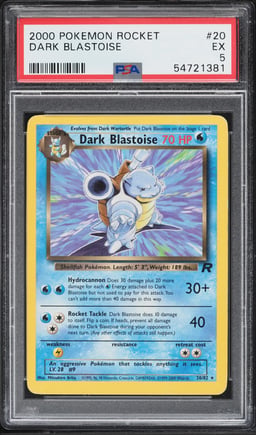 2000 Pokemon Team Rocket Dark Blastoise #20 PSA 5 EX
