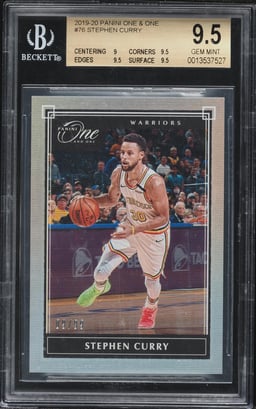 2019 Panini One and One Stephen Curry /99 #76 BGS 9.5 GEM MINT