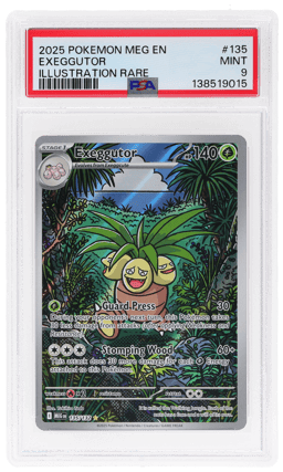 2025 Pokemon Mega Evolution Illustration Rare Exeggutor #135 PSA 9