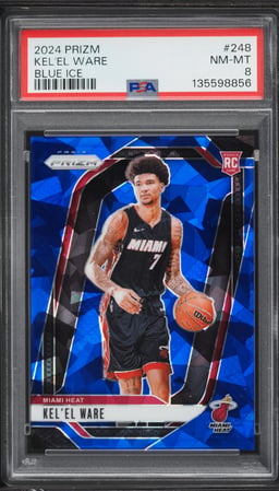 2024 Panini Prizm Blue Ice Kel'el Ware ROOKIE /125 #248 PSA 8 NM-MT
