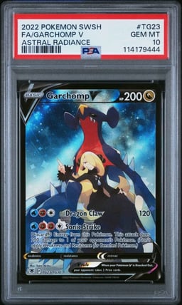 2022 POKEMON SWORD & SHIELD ASTRAL RADIANCE #TG23 FULL ART/GARCHOMP V PSA 10