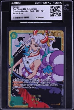 2024 One Piece Japanese Premium Booster Best SEC Yamato #OP01-121 CGC AUTH