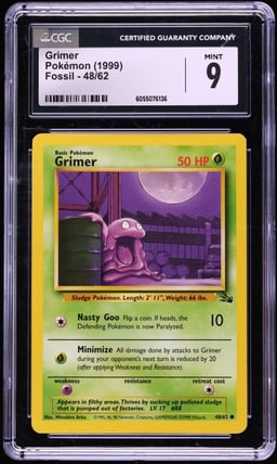 1999 Pokemon Fossil Grimer #48 CGC 9 MINT