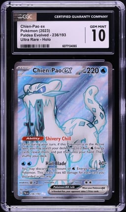 2023 Pokemon SV Paldea Evolved Full Art Chien-Pao ex #236 CGC 10 GEM MINT
