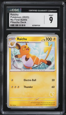 2023 Pokemon Scarlet & Violet My First Battle Deck Raichu CGC 9 MINT