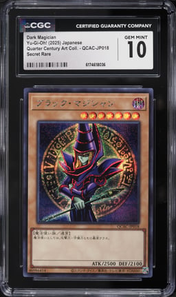 2025 Yu-Gi-Oh! Japanese QCAC Secret Rare Dark Magician #QCAC-JP018 CGC 10 GEM MINT