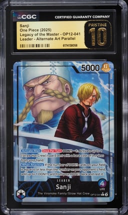 2025 One Piece Legacy of the Master Alternate Art Parallel Sanji #OP12-041 CGC 10 PRISTINE