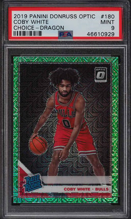 2019 Donruss Optic Choice Dragon Coby White ROOKIE #180 PSA 9 MINT