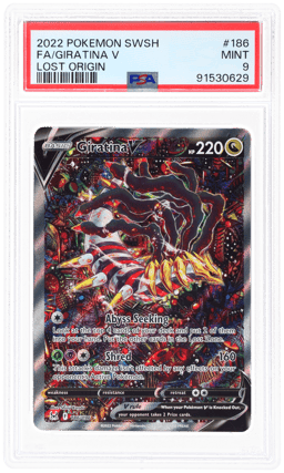 2022 Pokemon Sword and Shield Lost Origin Giratina V #186 PSA 9