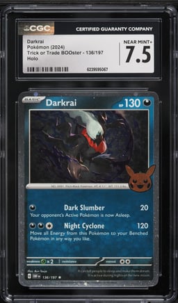 2024 Pokemon SV Obsidian Flames Trick Or Trade BOOster Holo Darkrai #136 CGC 7.5 NRMT+