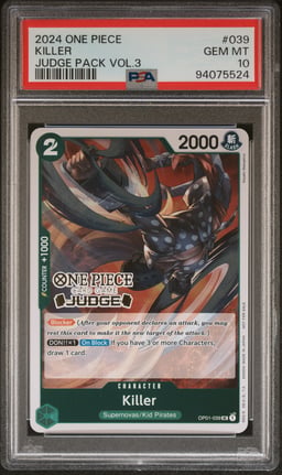 2024 ONE PIECE JUDGE PACK VOLUME 3 039 KILLER PSA 10