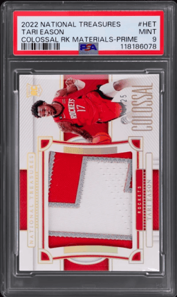 2022 National Treasures Colossal Rookie Materials Prime Tari Eason #CR-HET 1/25 PSA 9